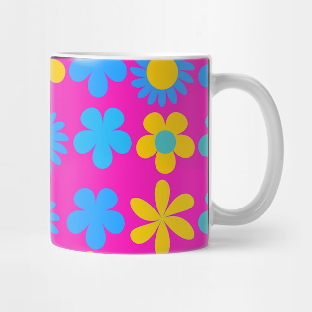 Pan Pride Simple Flowers Grid Pattern by VernenInk